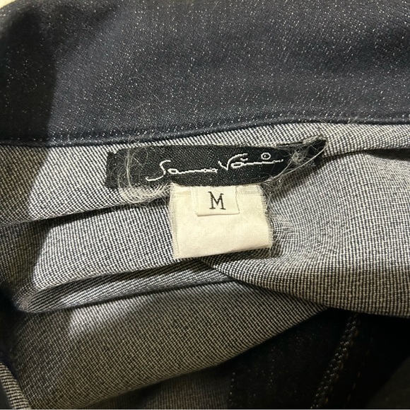 LIKE NEW Maxi pleated denim dress. Sleeveless with button up bodice. - Picture 2 of 8